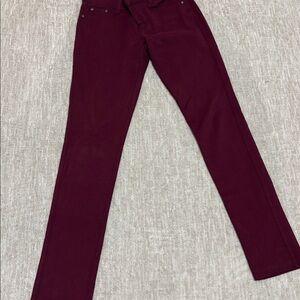 Ambiance Burgundy Women Jeggings
